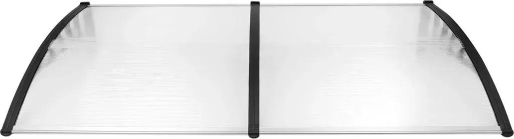 Abri de porte transparent Protection pluie pour entrée de maison
