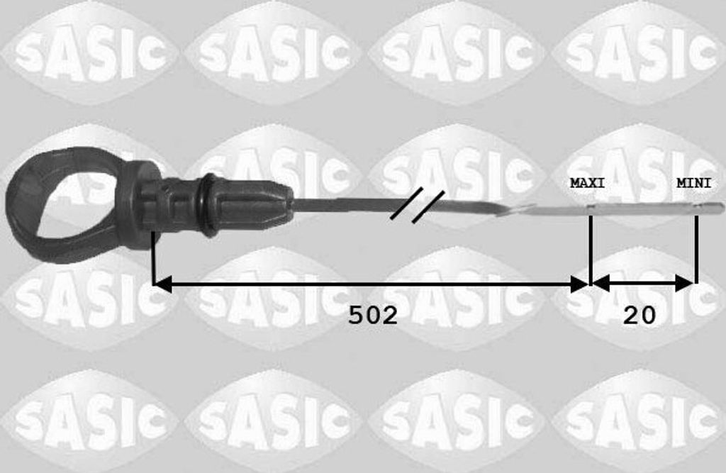 SASIC 1940013 Ölmessstab Ölpeilstab Ölstab passend für PEUGEOT 206 Schrägheck (2A/C) 307 (3A/C) 307 SW (3H) 206 SW (2E/K) 307 Break (3E) 406 (8B)