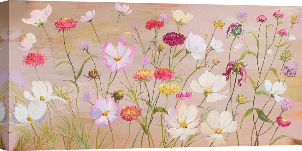 Leinwandbilder, moderne Blumen - Nel Whatmore - Wildblumen - 140 x 70 cm