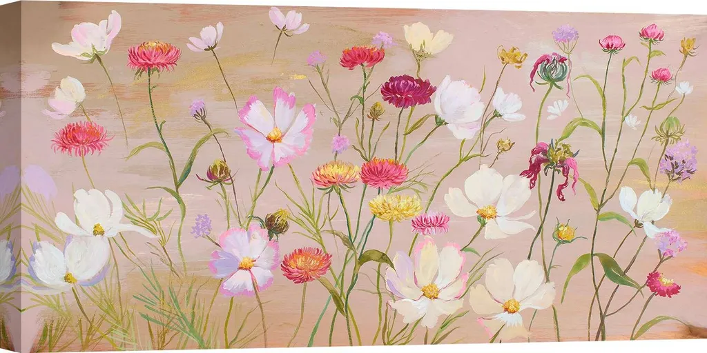 Tableau Fleurs Sauvages Nel Whatmore - Impression sur Toile 120x60 cm