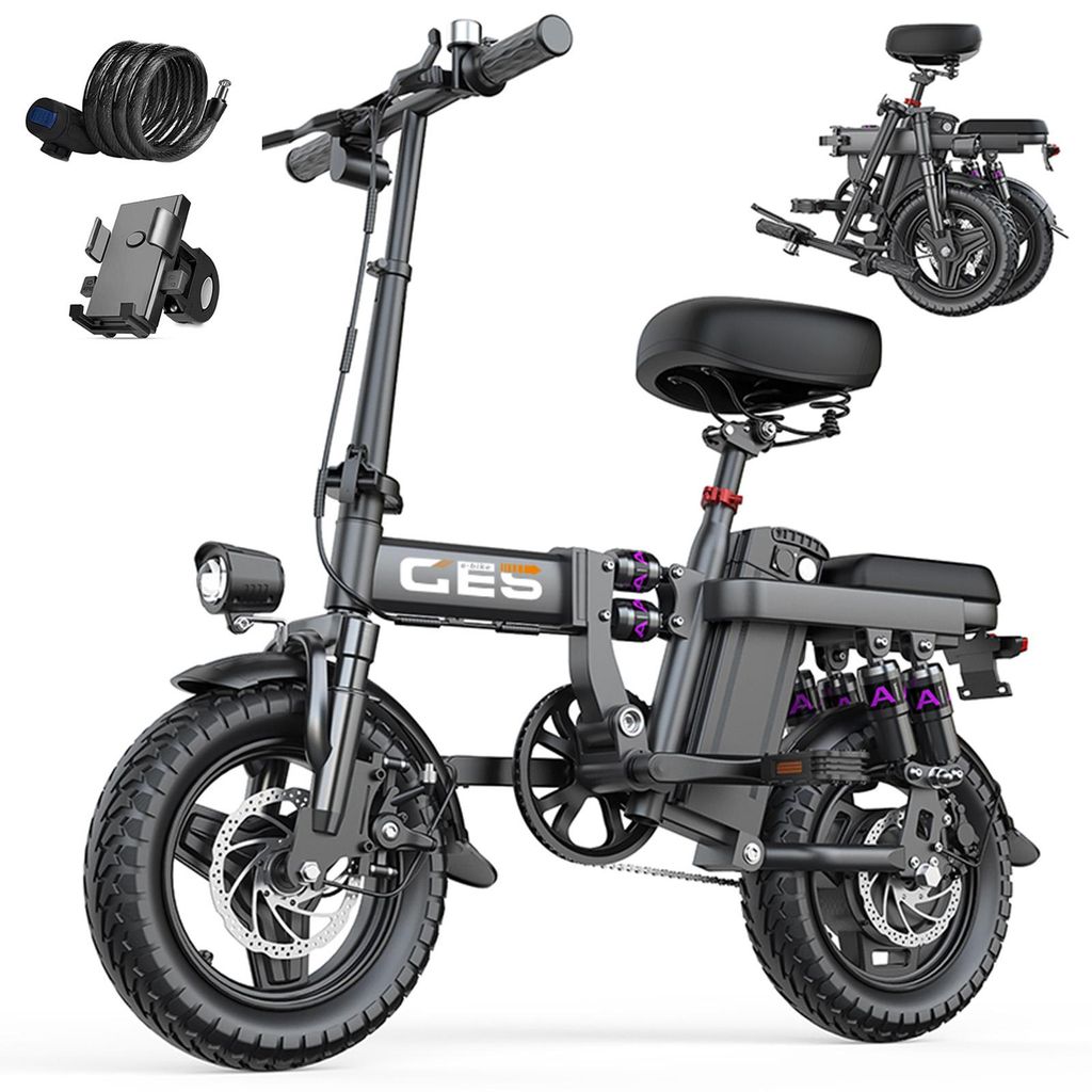 Bicicletta elettrica pieghevole GE5, pneumatici grassi Immagine del prodotto 