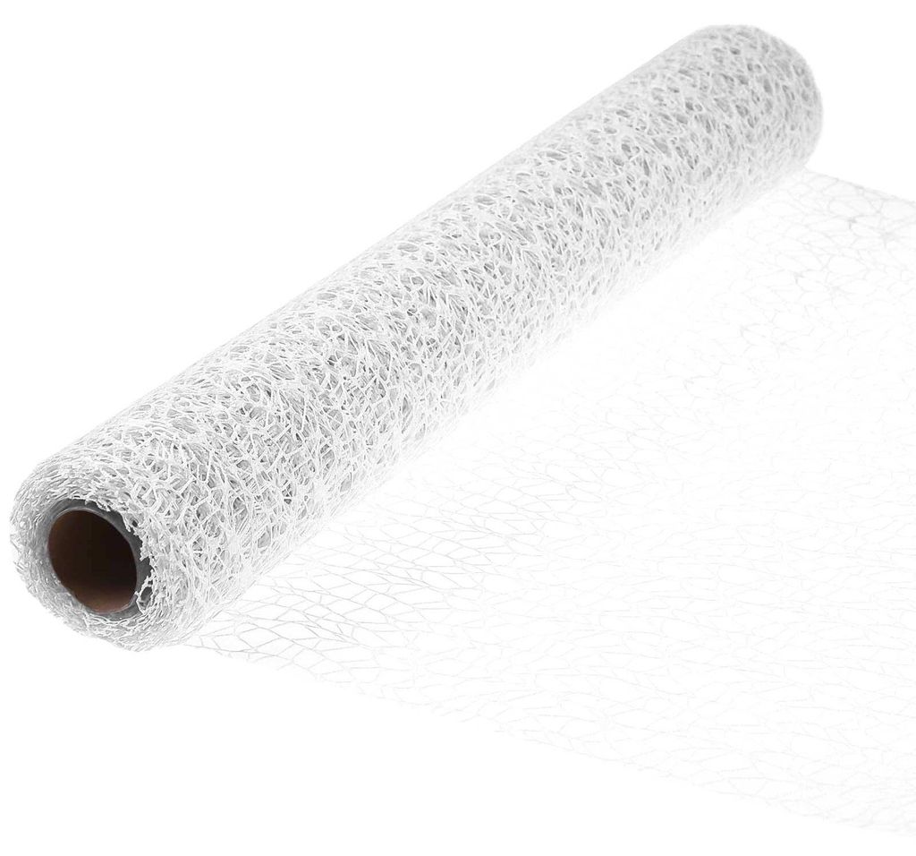 Tischband in Netzoptik 4,5x0,5m weiß