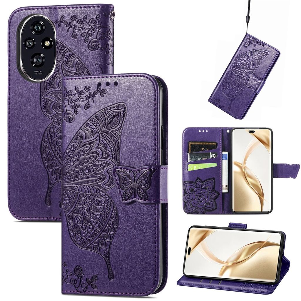 Für Honor 200 Pro Kunstleder Wallet Handy Tasche Produktbild 