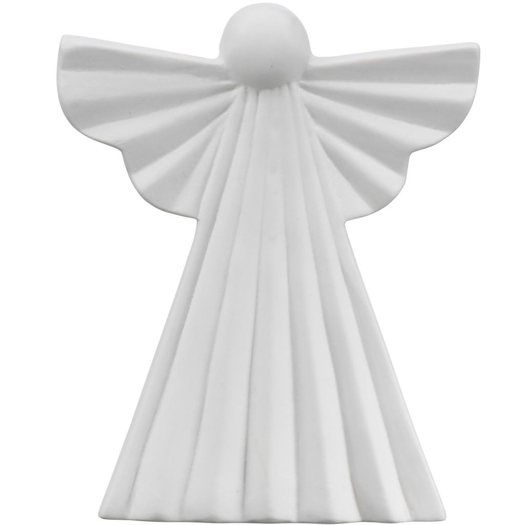 SANDRA RICH, Keramik-ENGEL TIMELESS 15,5cm. Christkind in creme WEISS.