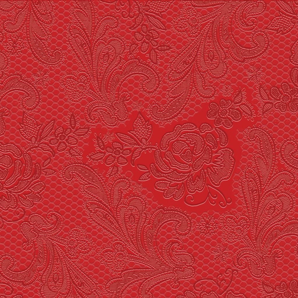 Servietten Lace embossed fire 33 x 33 cm ppd 007255