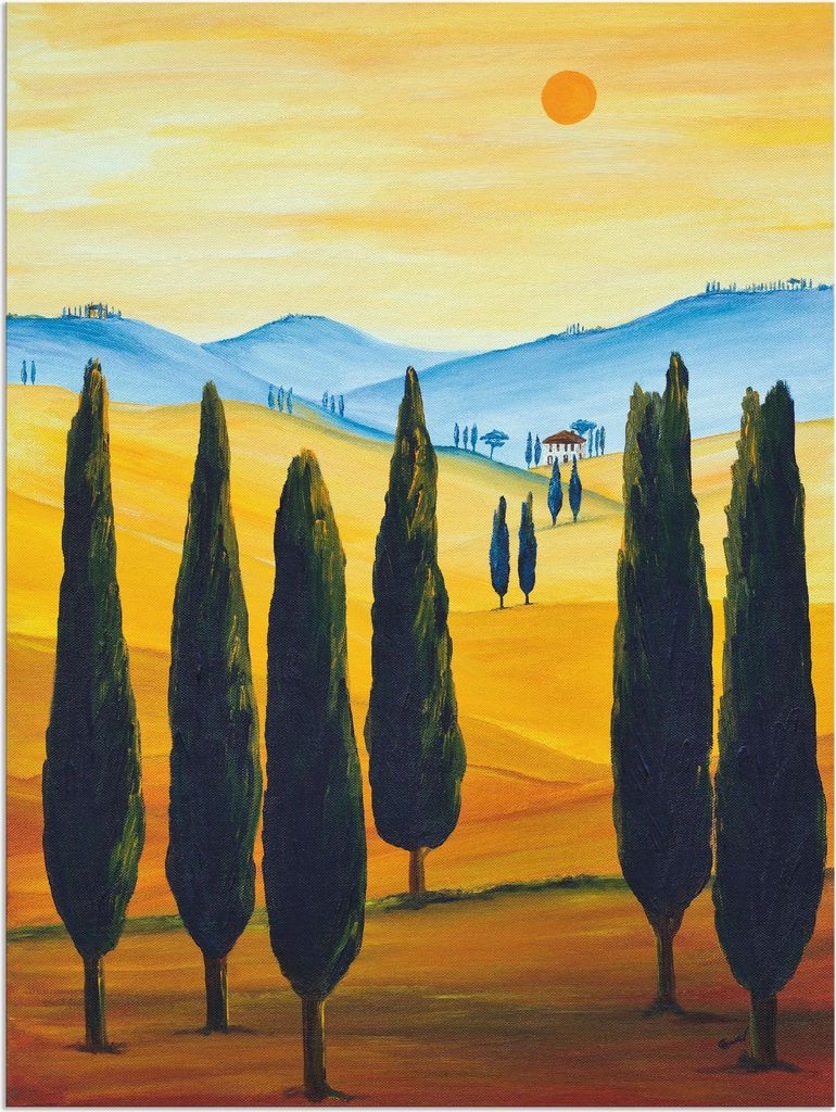 ARTland Wandbild Alu für Innen & Outdoor Sehnsucht nach der Toskana Größe: 30x40 cm