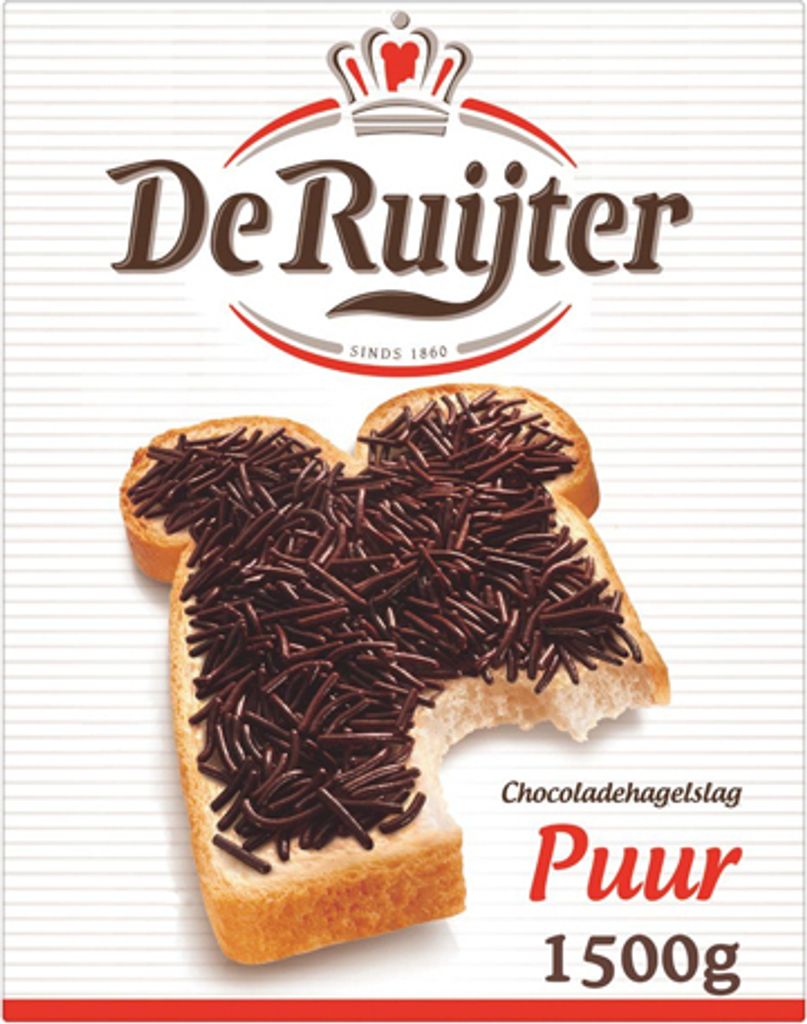 De Ruijter - Zartbitter Schokoladenstreusel - 1,5kg Produktbild 