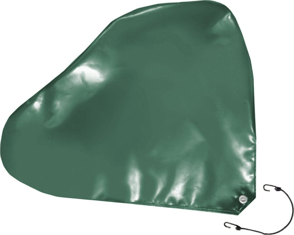 Deichselhaube aus Premium LKW PVC Plane, 680g/m², (Grün RAL6005, 88x70cm für ungebremste Deichseln), Universal Deichselschutz, Deichelabdeckung