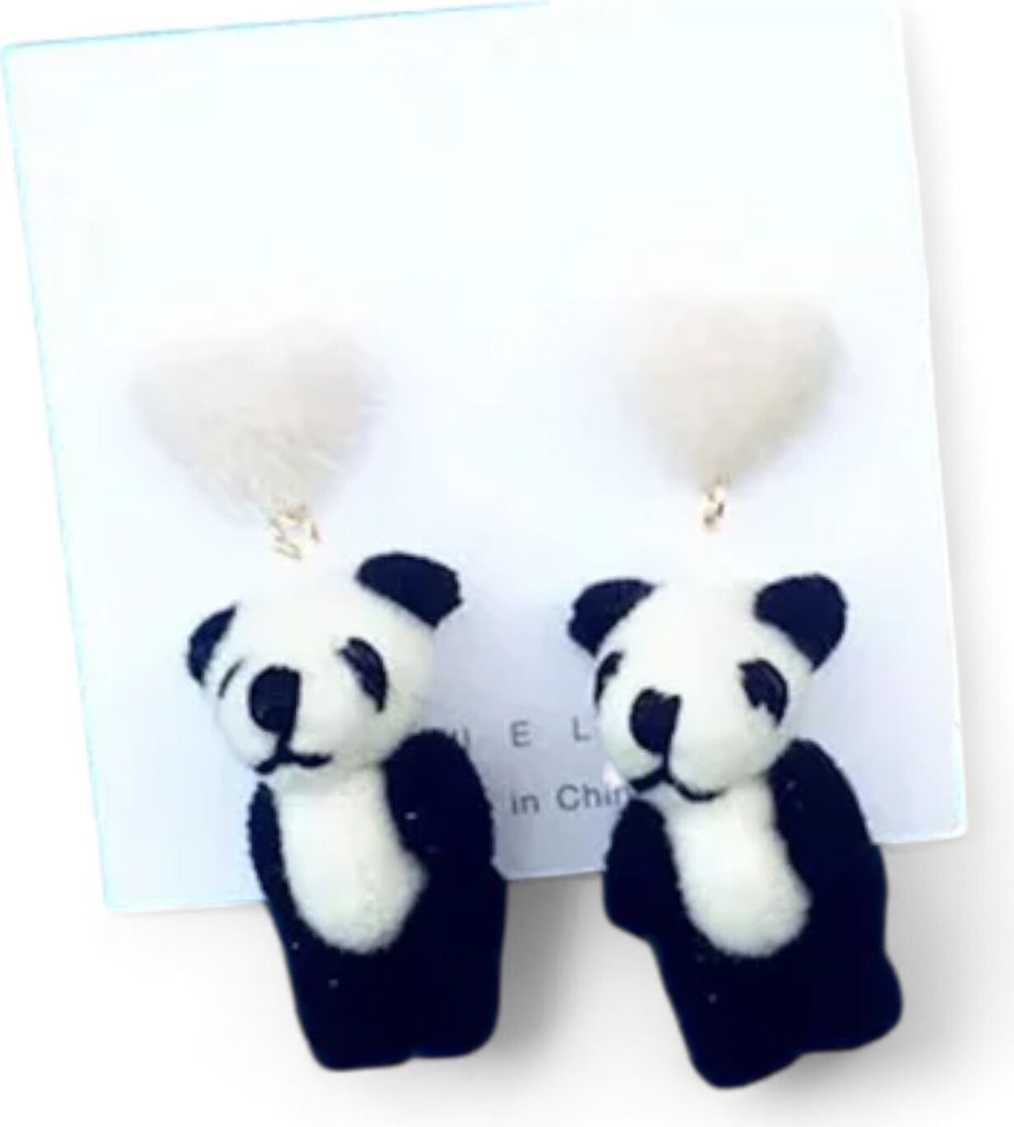 Süße Teddybär Ohrstecker hängende Bärchen verschiedene Ausführungen Pandabär