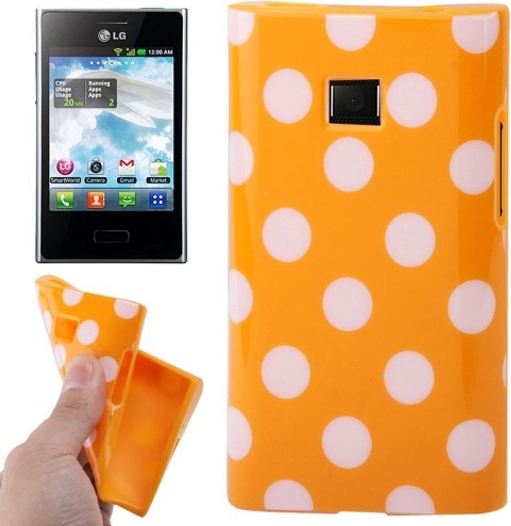 Schutzhülle TPU Punkte Case für Handy LG Optimus L3 / E400 Produktbild 