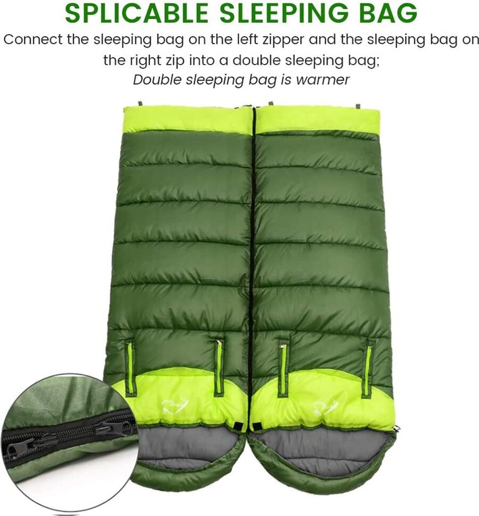 Grner Camping Schlafsack