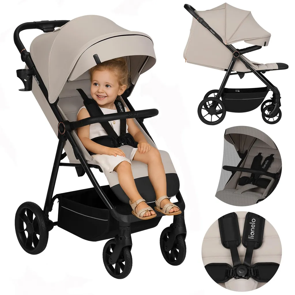 Lionelo Iva Poussette Canne 22 kg avec Roues 360 et Amortisseurs