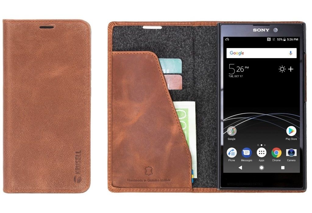 Krusell Sunne 2 Card FolioWallet für Sony Xperia L2 Braun Hülle | Tasche | Case