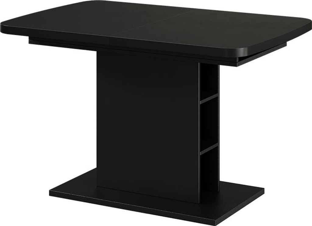 Esstisch Vicco Fenaro Schwarz 120 x 80 cm mit offenen Produktbild 