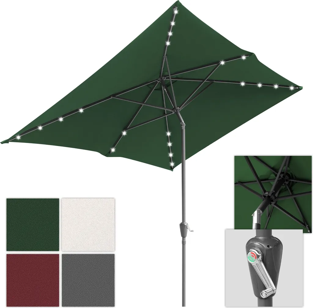 Ombrellone Rettangolare Aopunly 2x3m Verde: Design per Esterni d'Elite
