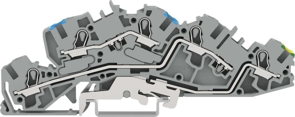 Wago Installationsetagenklemme N/L/PE 6 mm², grau, 1 Stk.