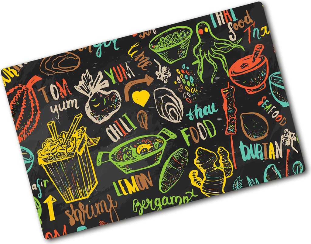 Tulup Glas Herdabdeckplatte - 80x52 cm - Glaskeramikkochfeld-Abdeckung Spritzschutz Glasabdeckplatte - Einteilig - Essen & Getränke - Thailändisc...