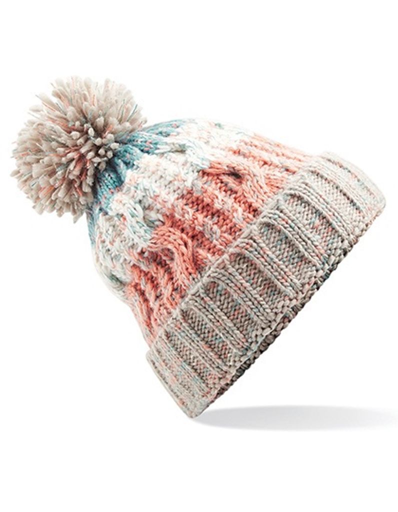 Beechfield Corkscrew Pom Pom Beanie Produktbild 