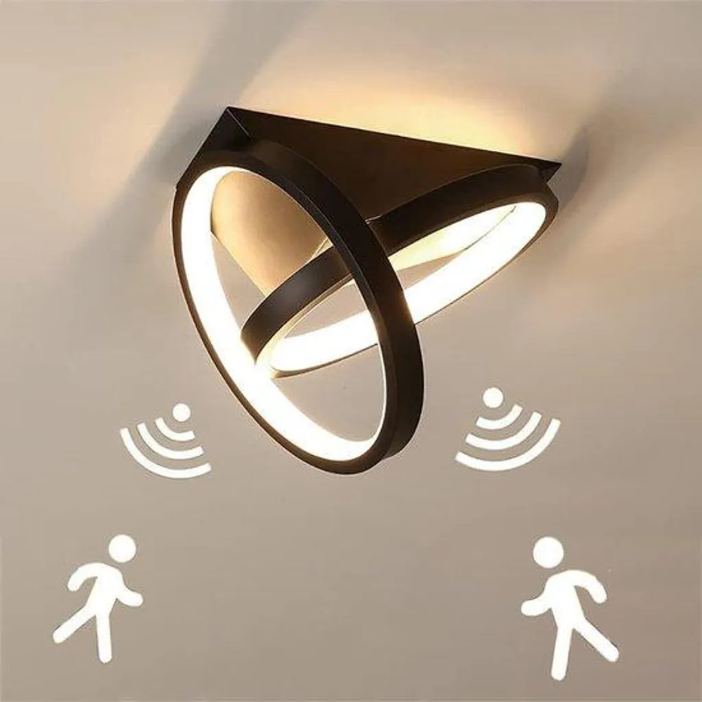 Plafonnier avec détecteur pour escalier et entrée lumière douce 3000K