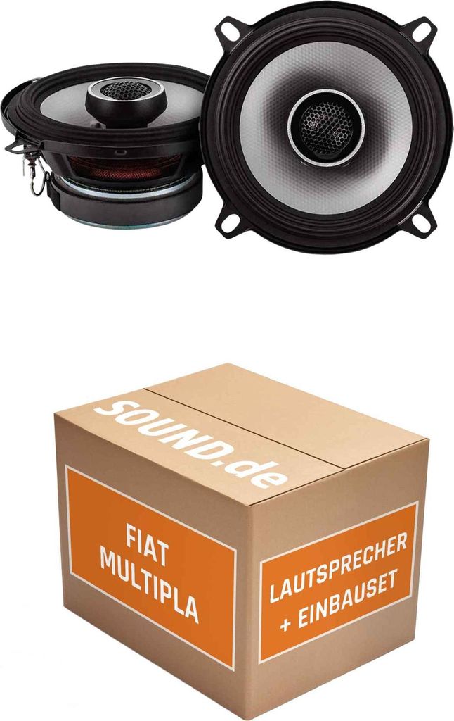 Lautsprecher Boxen Einbaupaket Heck Alpine S2-S50 passend für Multipla 2 | 2x Tief-Mitteltöner mit separaten Hochtöner 170W MAX