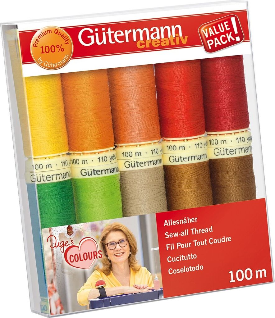 Gütermann Nähfaden-Set "Inges Lieglingsfarben" 10 Spulen à 100 m