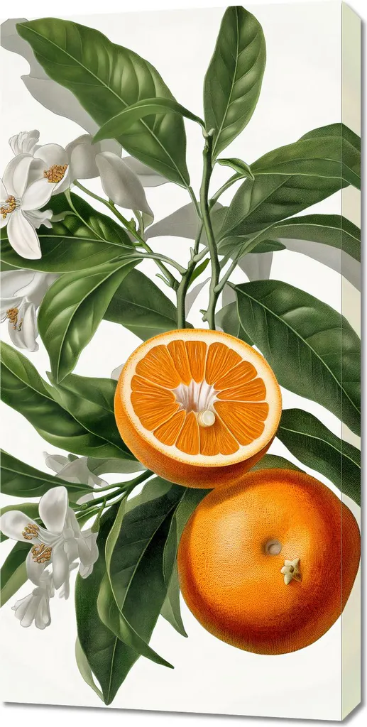 Image Maturité des Oranges 50 x 100 cm Toile Grand Format Haute Qualité