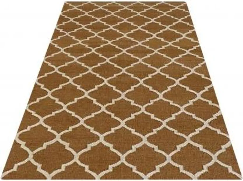 Tapis d'Orient Kelim tissé main marron 155x240 cm - Décoration bohème