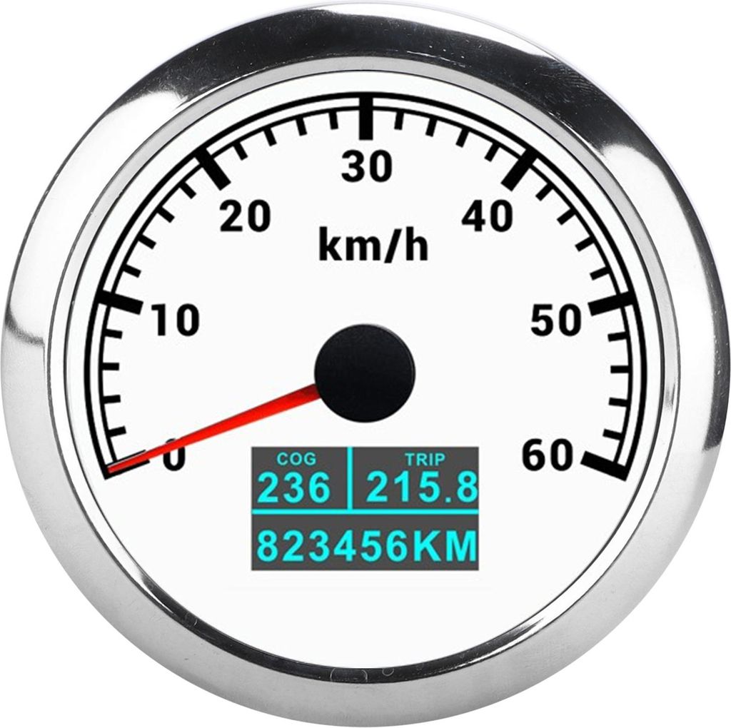 3?In?1 GPS Tachometer 60km/h Geschwindigkeitsmesser COG Trip Gesamtkilometerstand für Marine Boot Auto LKW