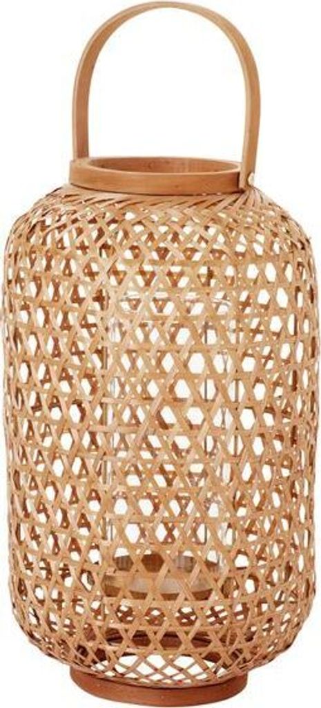 2x Kerzenlaterne Area, für LED & Stumpen 400 x 230 mm Bambus