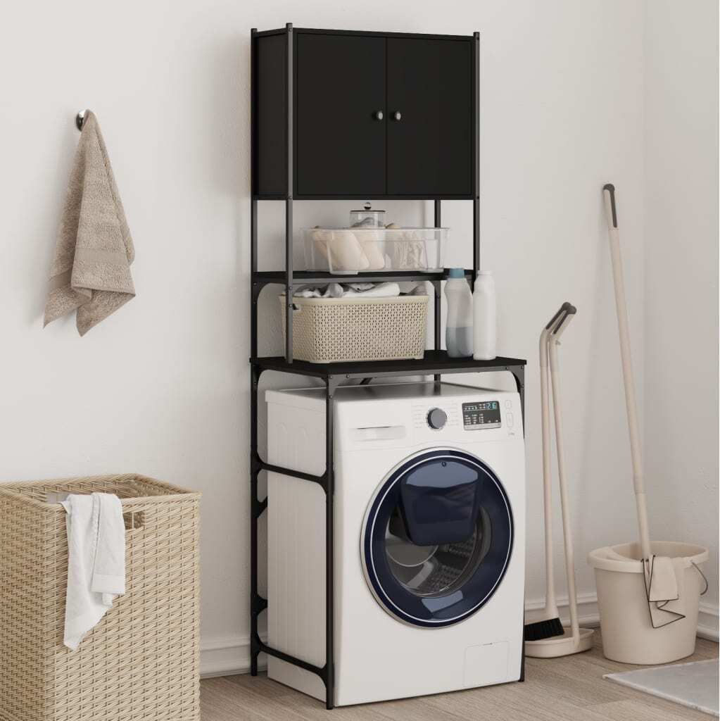 Vidaxx Waschmaschinenschrank 68x48,5x194 cm schwarz Produktbild 