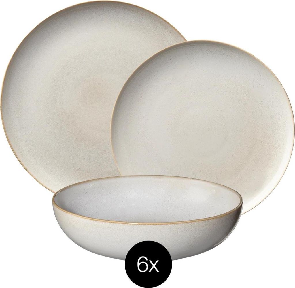 Set di stoviglie ASA Selection Saisons - Sabbia - 18 pezzi Immagine del prodotto 