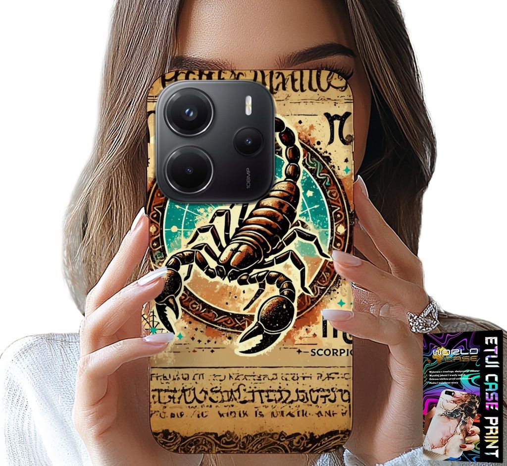 Hülle Für Xiaomi Note 14 4G - Skorpion Sternzeichen Astronomie + Folie