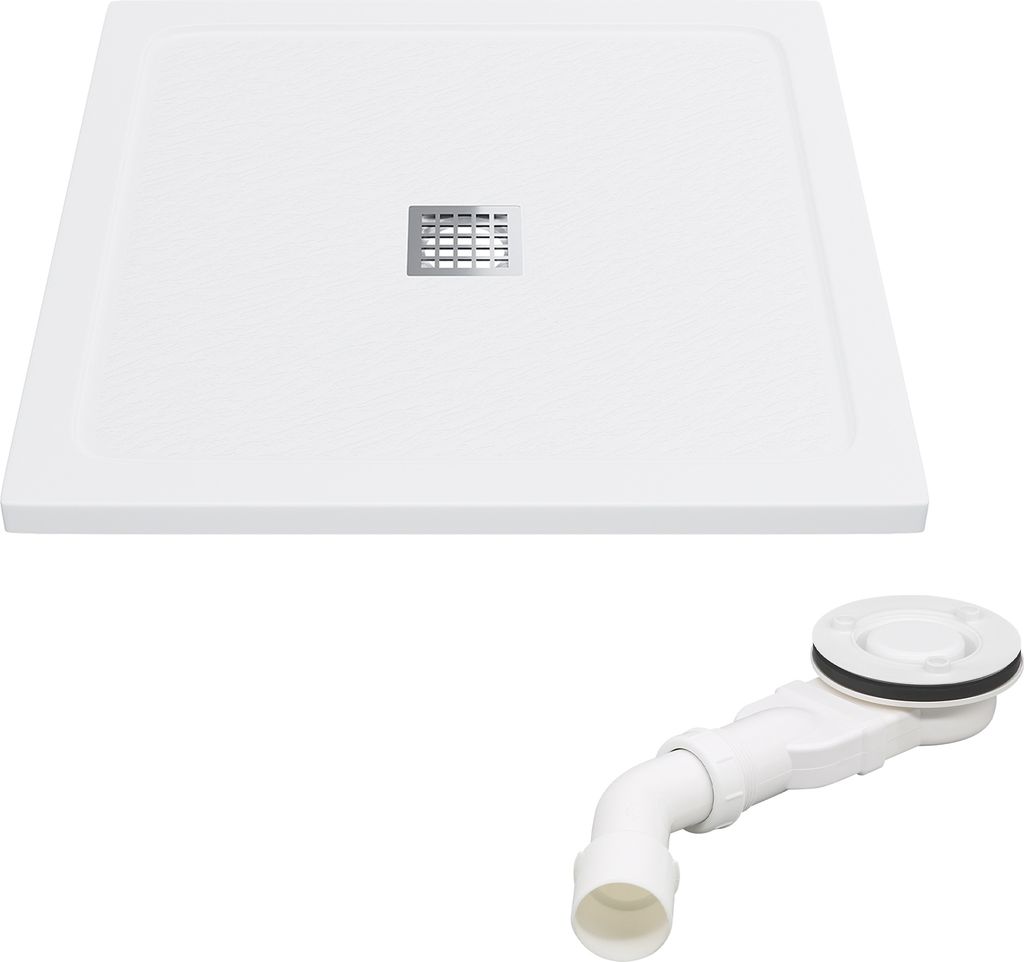 SONNI 90x90 cm SMC Piatto doccia quadrato con set di Immagine del prodotto 
