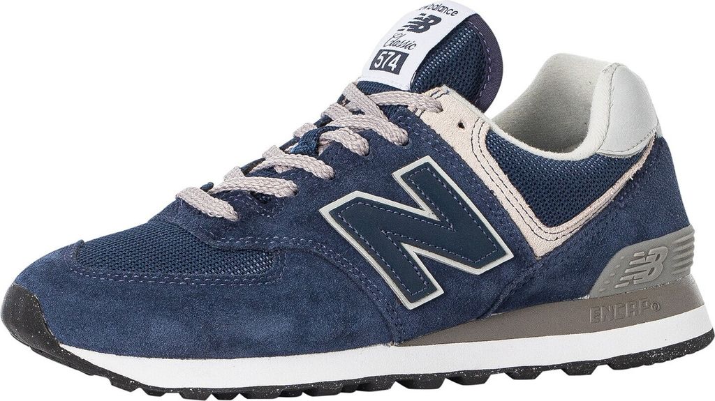 New Balance 574 Wildleder Trainer, Blau 38.5 EU Produktbild 