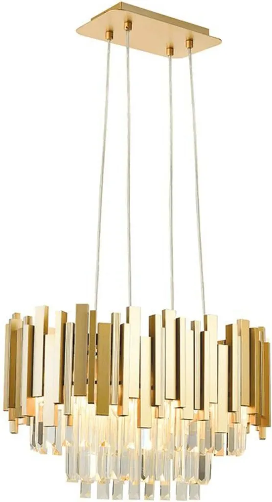 Plafonnier suspendu en cristal pour illuminer un salon sombre