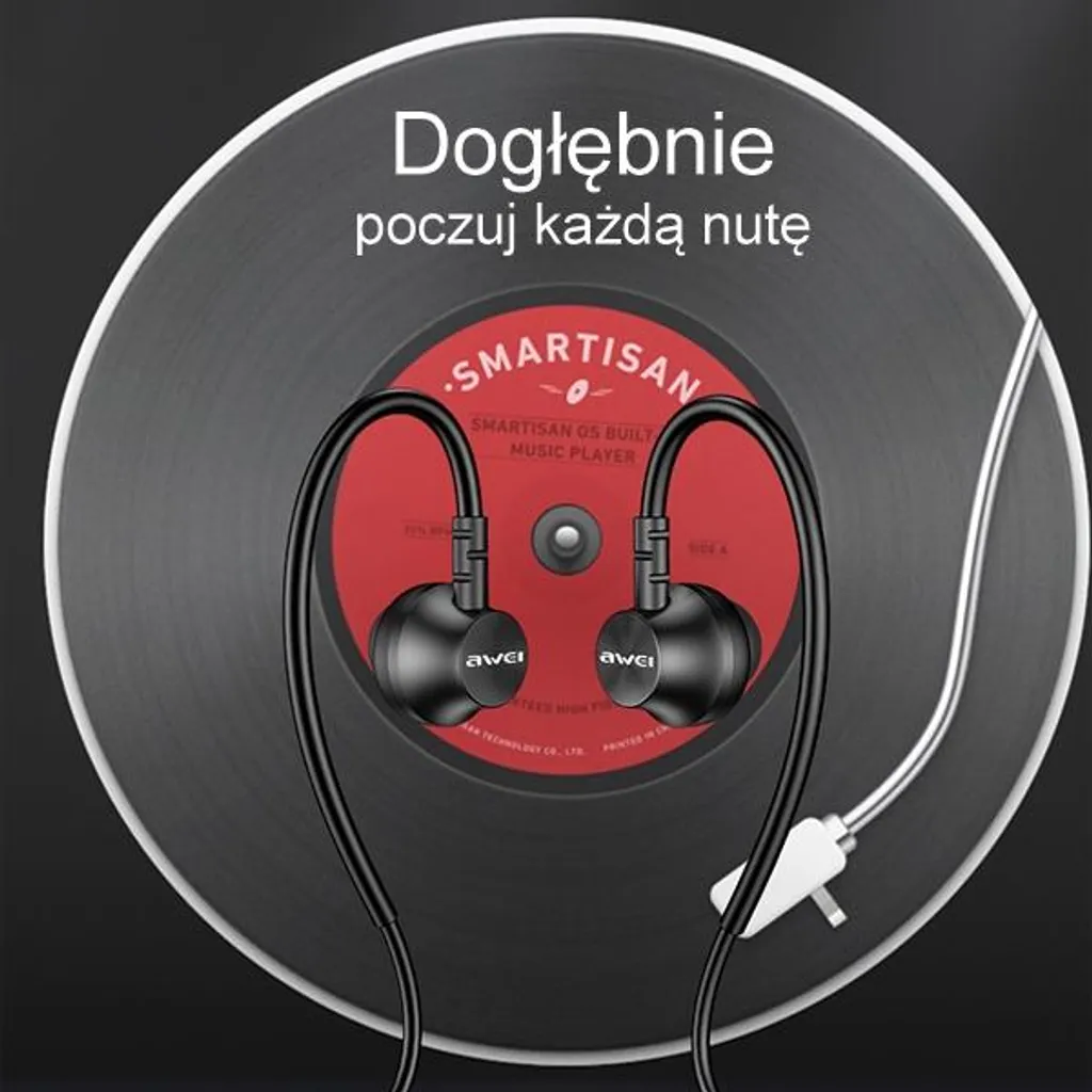 Cuffie stereo Awei L3 con jack da 3,5 mm nero/nero - 13