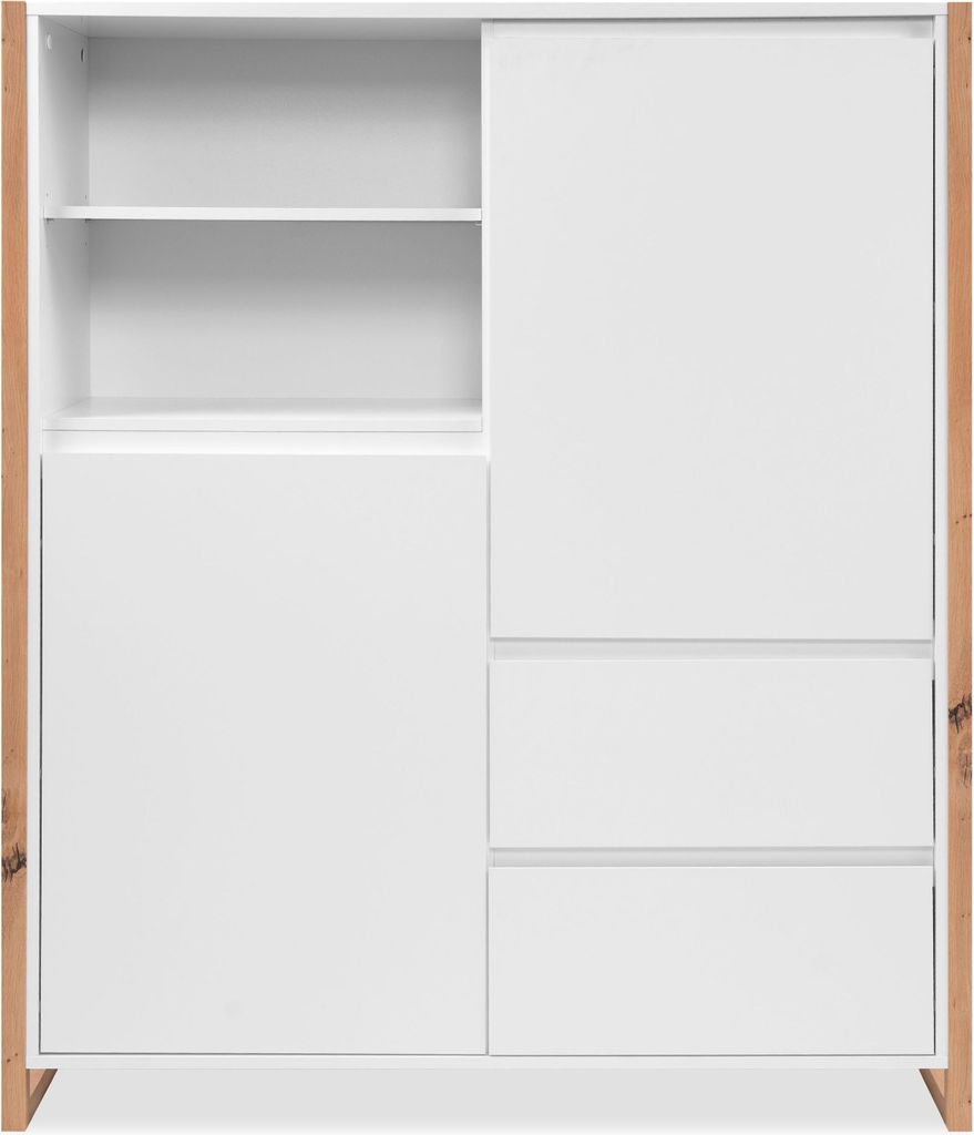 CALICOSY - Highboard mit 2 Türen und 2 Schubladen L120 cm - Denver