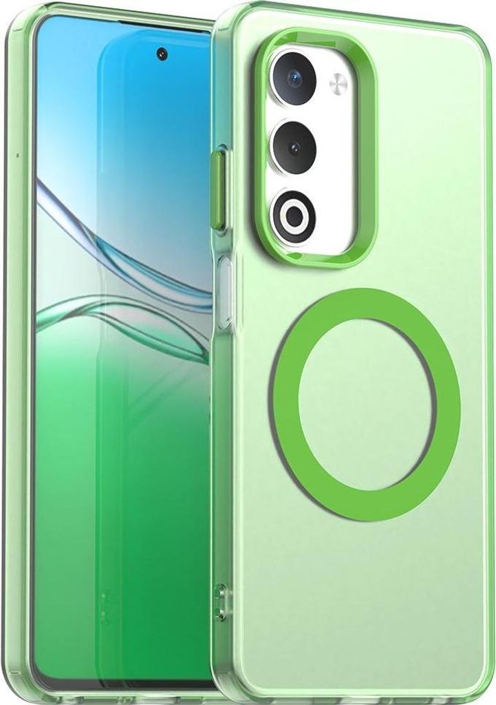 MagSafe Hülle für Oppo A5/A5m - Phonesta HardFrost Semi-Transparent Back Cover - Matt Grün