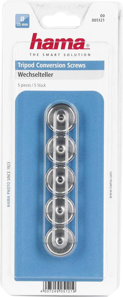 Hama Vite Inversa 3/8-1/4 Confezione da 5 - Adattatore Treppiede Pro