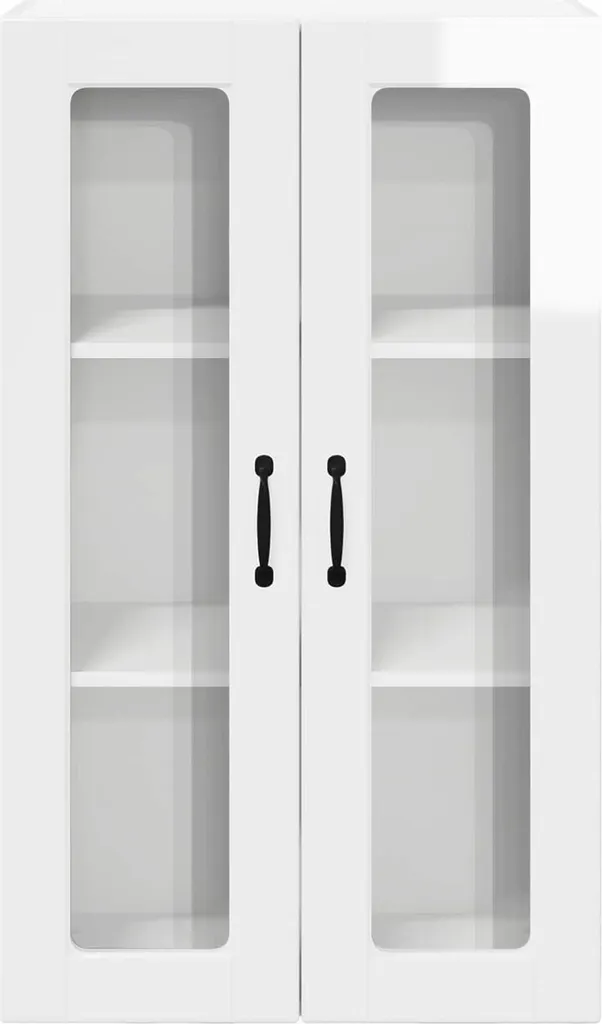 Mobiletto Bianco Lucido per Casa e Cucina | Armadietto 60x31x100 cm - 5