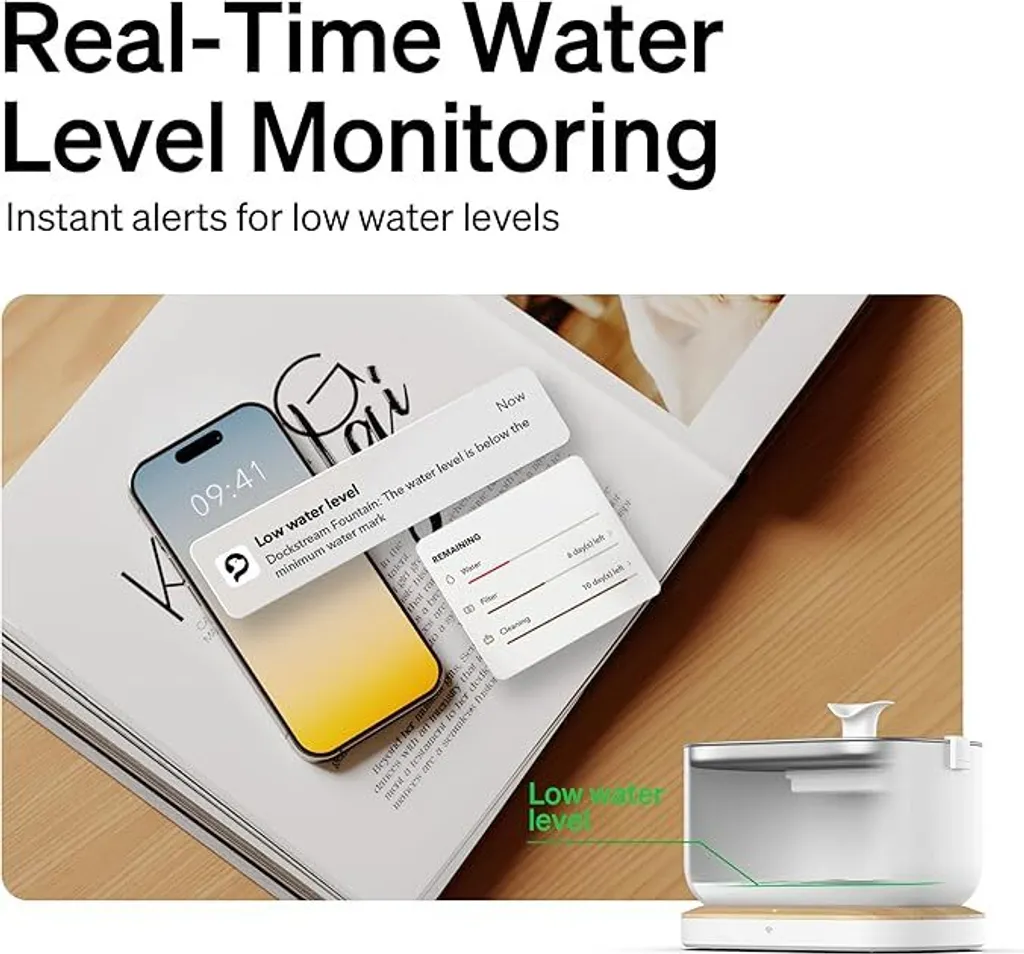 Fontaine à eau connectée Petlibro Dockstream Smart coloris blanc pur