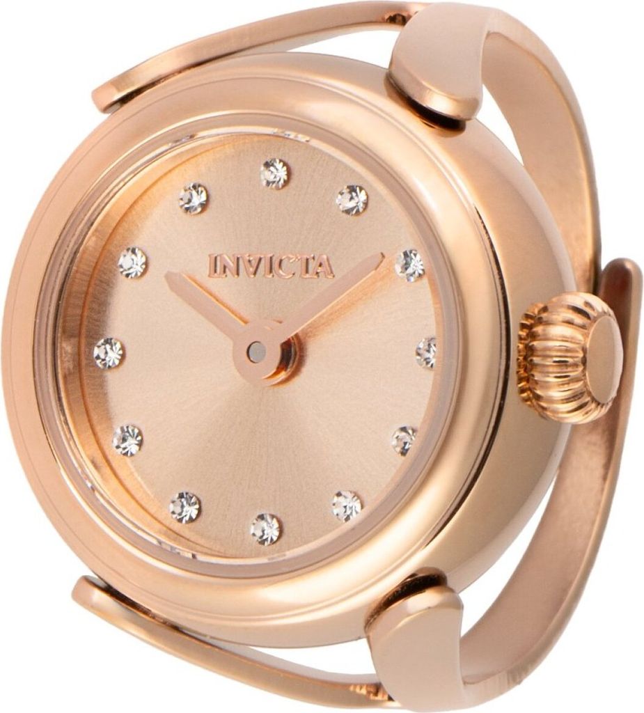 Invicta Mini 48575 Damen uhr - Wasserdicht - Analog - Quarzuhrwerk - Edelstahl mit roségoldenen zifferblat - 17mm