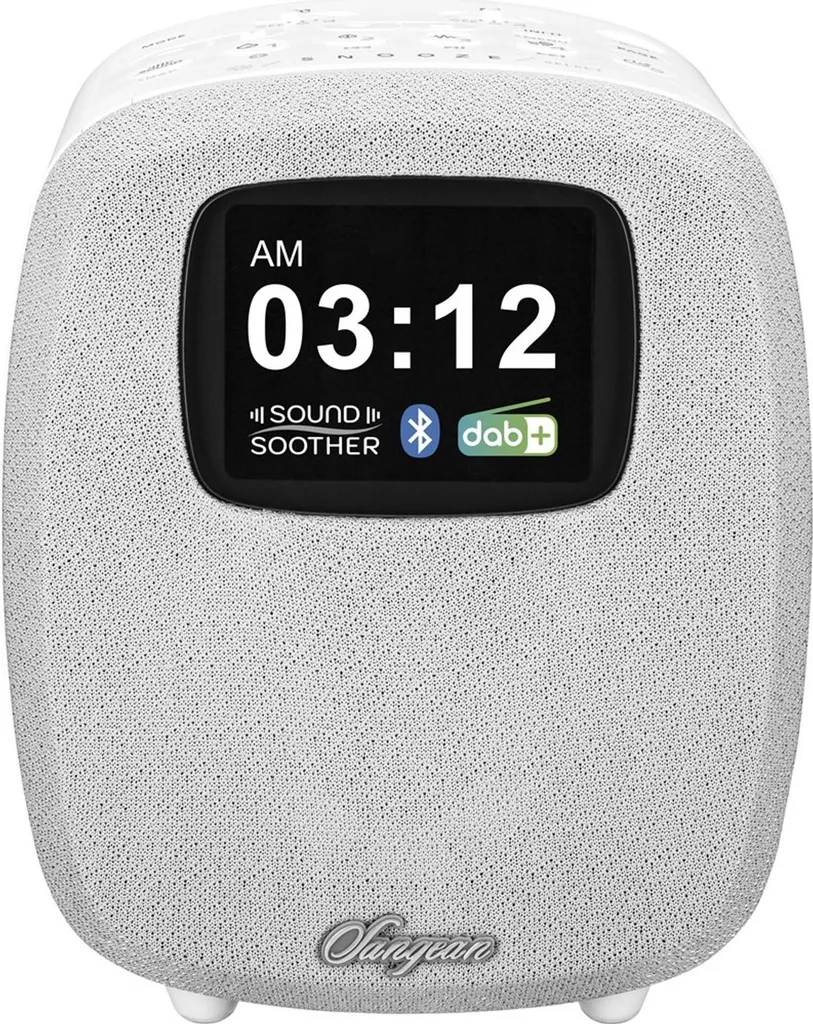 Radio de table réveil Sangean DCR-83 pour chambre et bureau blanche