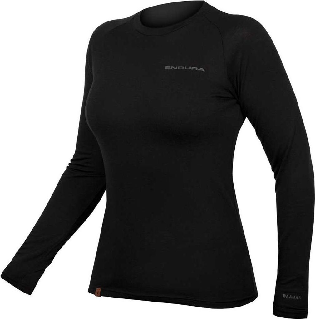 Endura Damen BaaBaa Blend Baselayer langarm schwarz S - Funktionsunterhemd mit Wolle, atmungsaktiv, schnelltrocknend, geruchshemmend, natürliche I...
