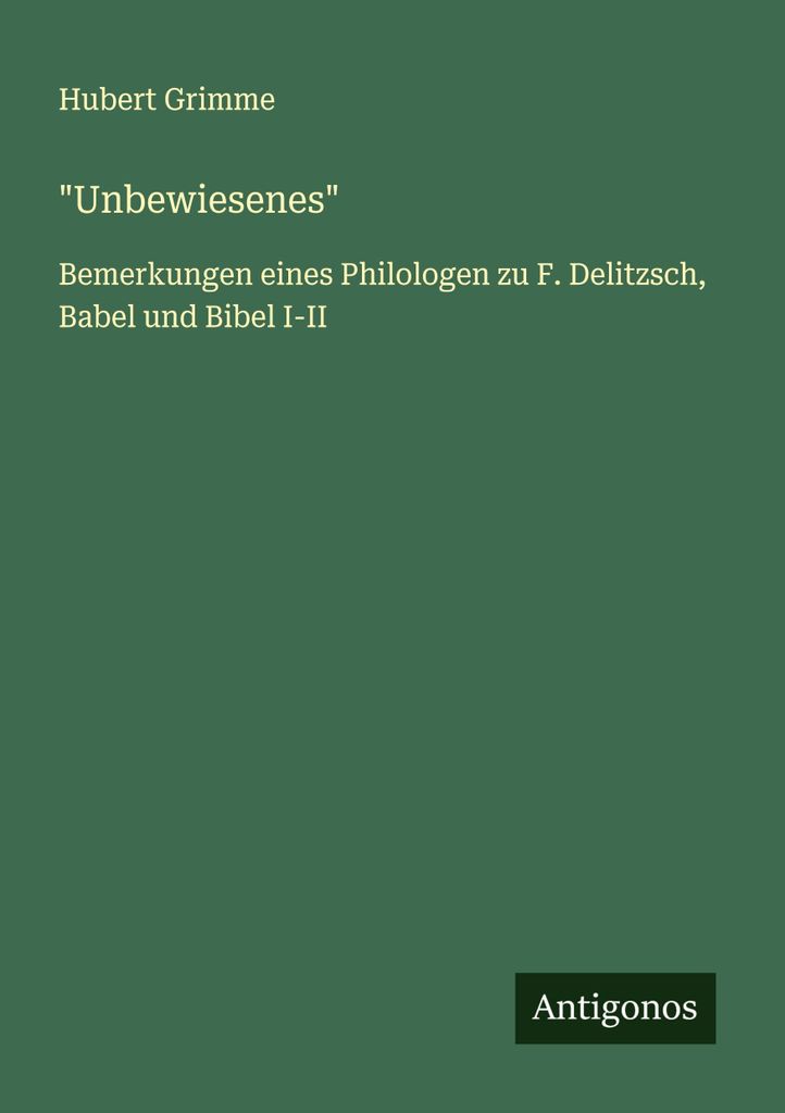 \Unbewiesenes\""