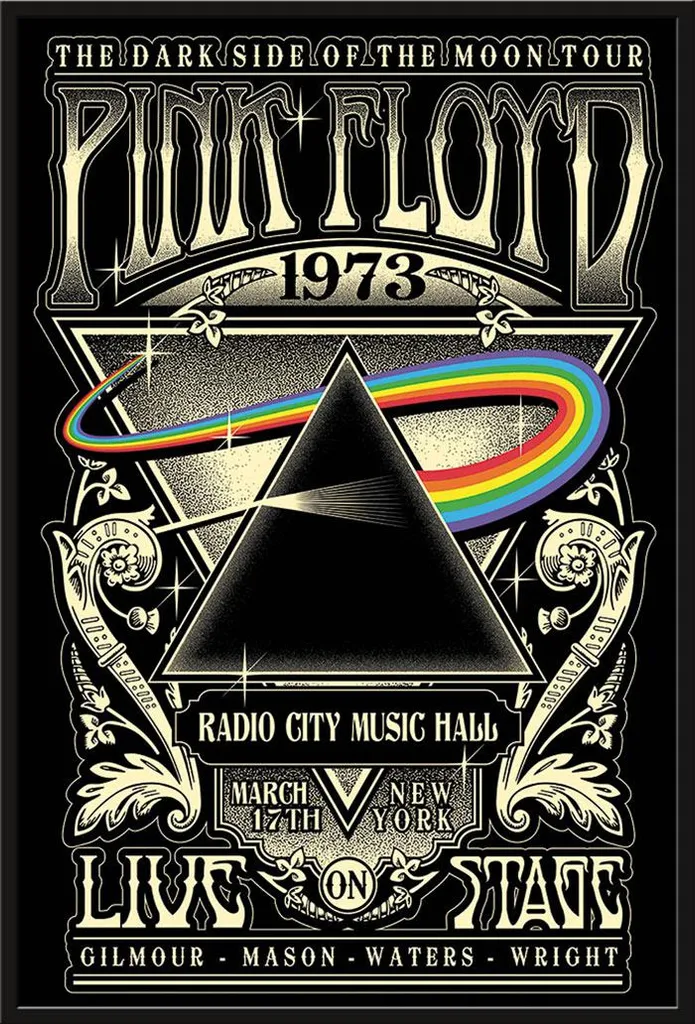 Cadre Photo Pink Floyd 1973 - Poster pour Salon ou Studio 61x91,5 cm