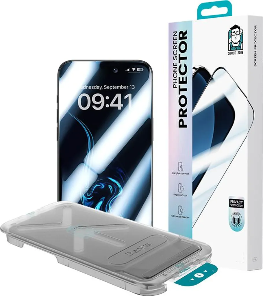 Protezione Schermo Privacy Benks iPhone 16 Plus / 14 Pro Max - Business Style