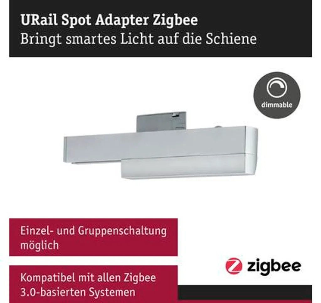Adaptateur Paulmann URail Zigbee 3.0 Chrome Mat pour Maison Connectée - 7