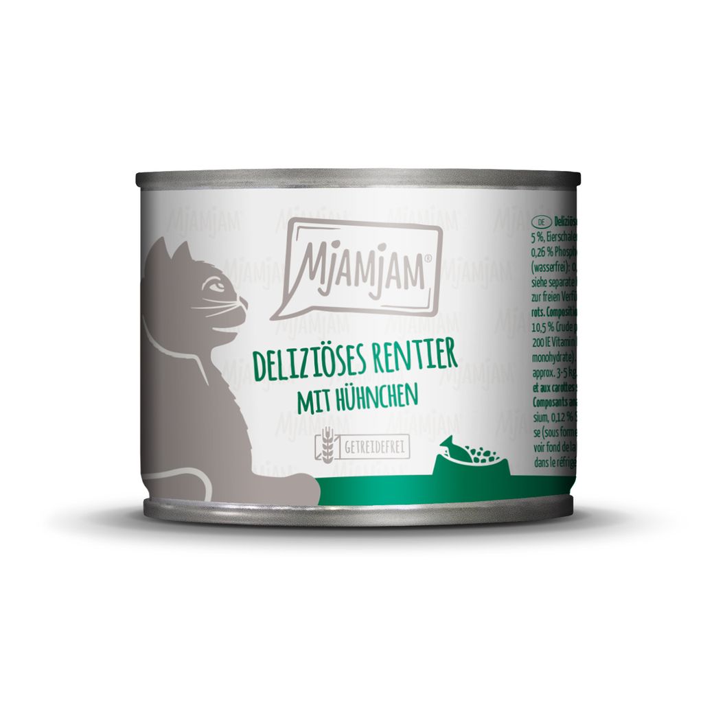 Mjamjam 200gx6 ddeliziöses Rentier mit Hühnchen an leckeren Möhrchen
