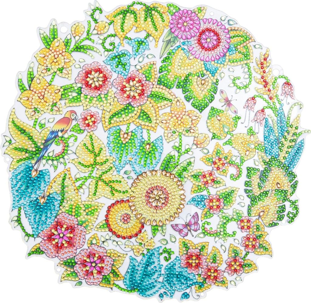Diamond Painting Türkranz Blumenpracht Ø 28 cm Produktbild 
